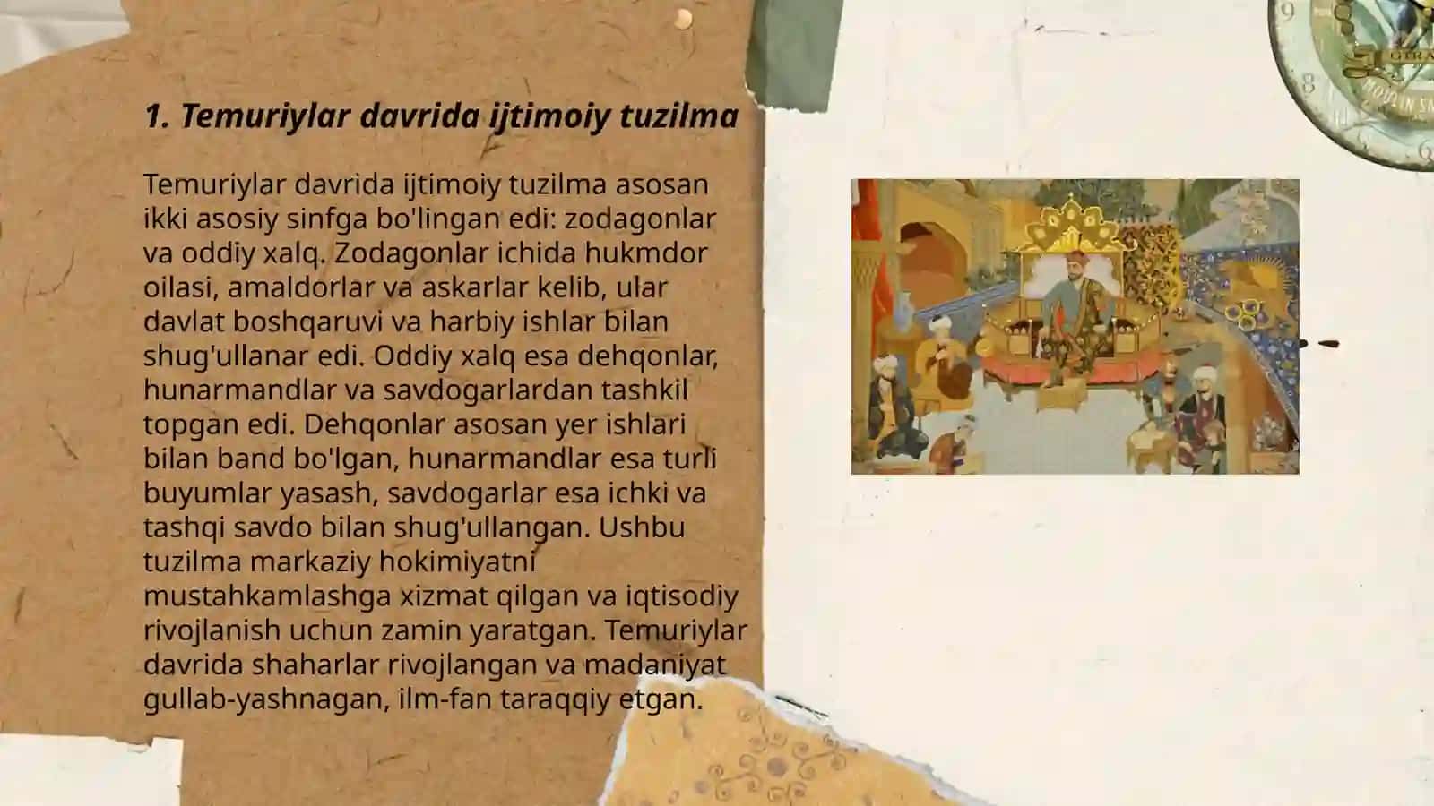 Amir Temur va Temuriylar davrida ijtimoiy iqtisodiy hayot 3