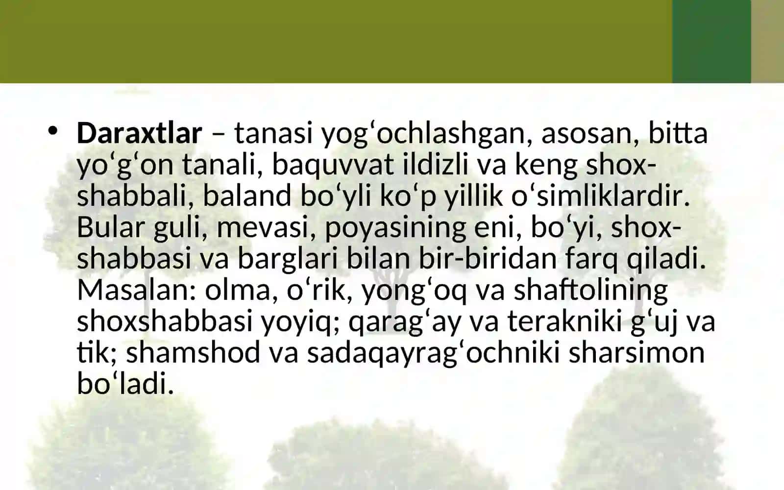 5-sinf Botanika O'simliklarning hayotiy shakllari 3