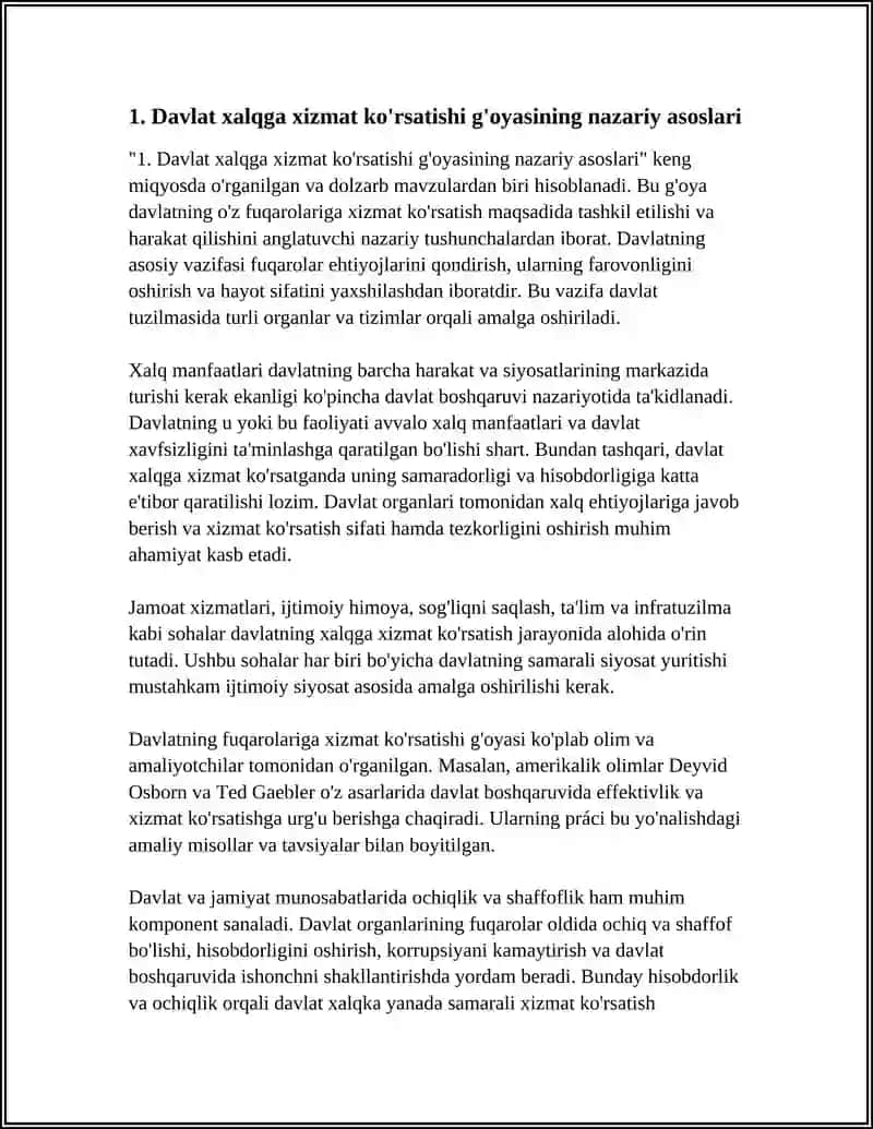 Davlat xalqga xizmat ko'rsatishi g'oyasining nazariy asoslari 3