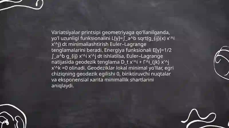 Ekstremmumlar nazariyasining geometriya, mexanika va fizika masalalariga tadbiqlari 3
