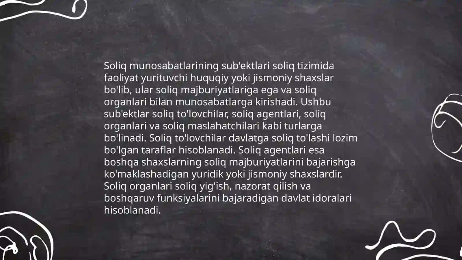 Soliq munosabatlarining subektalari ularning huquqlari va majburyatlari 3