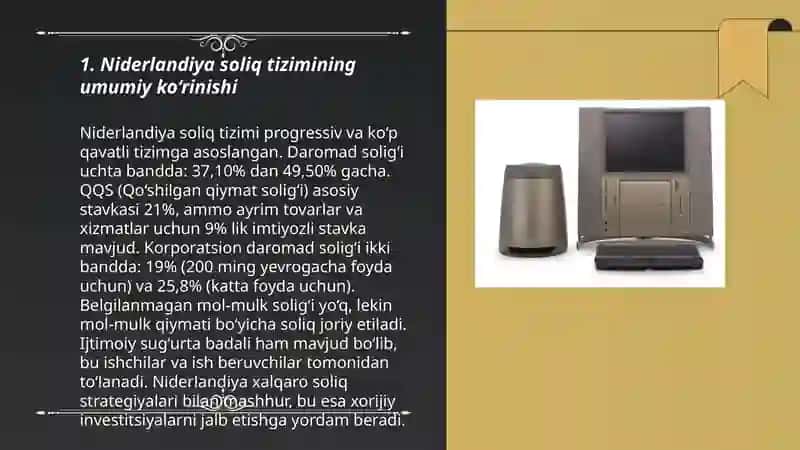 Niderlandiya soliq tizimi va uning uziga xos xususiyatlari 3