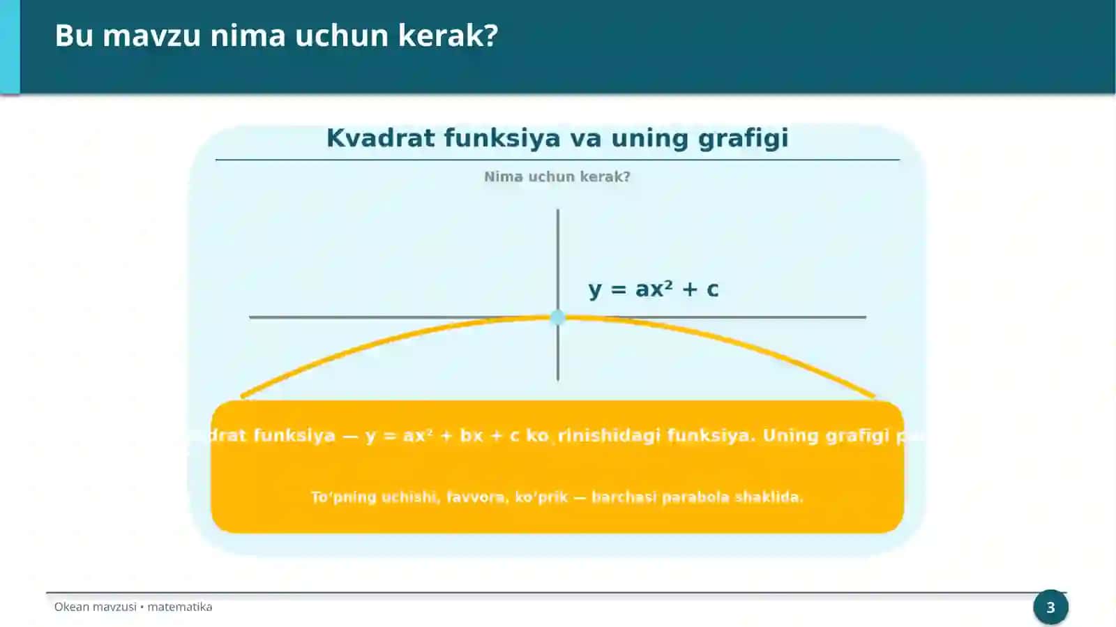 Kvadrat funksiya va uning grafigi 3