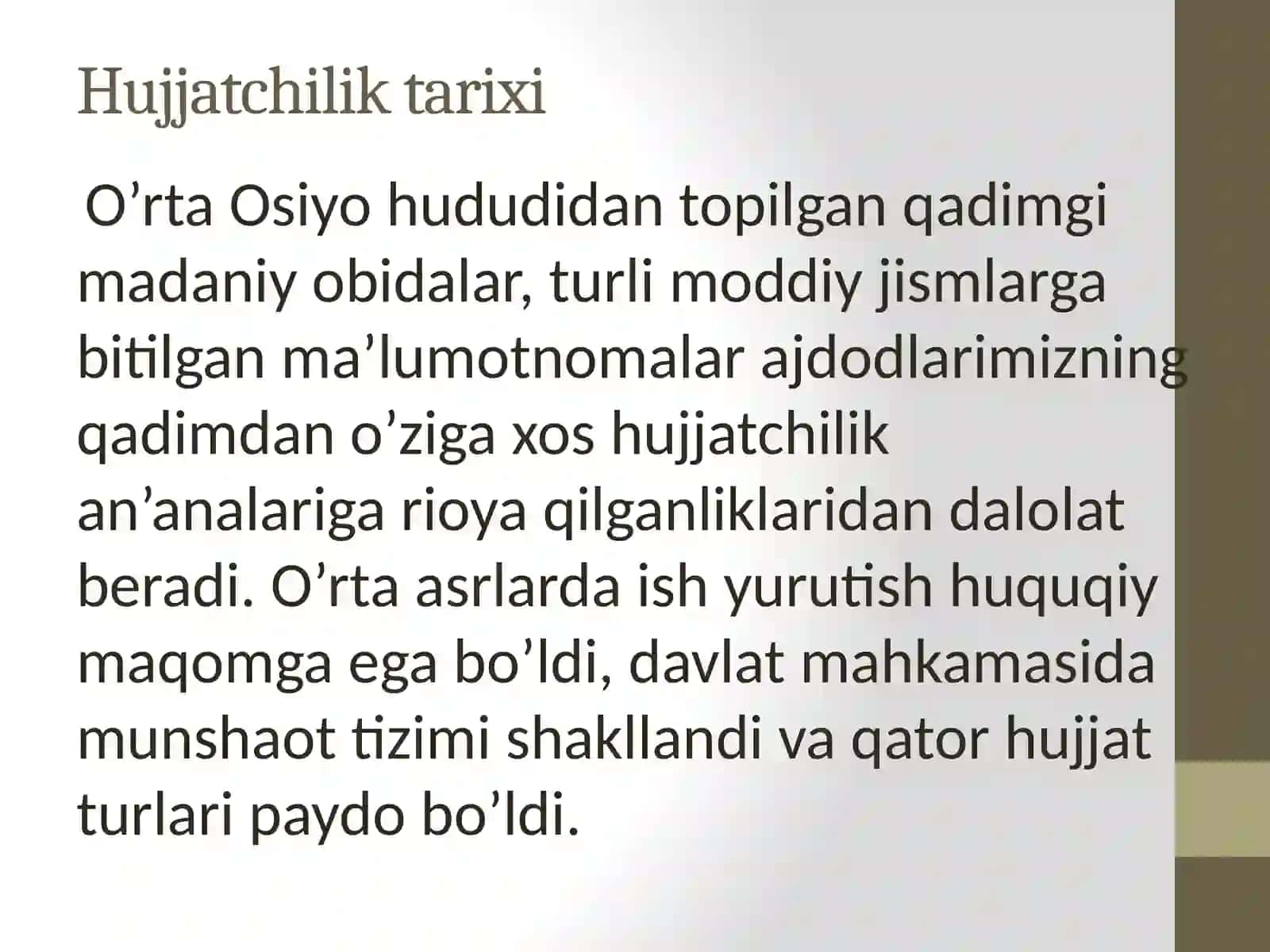 Hujjat turlari va ularning xususiyatlari 3