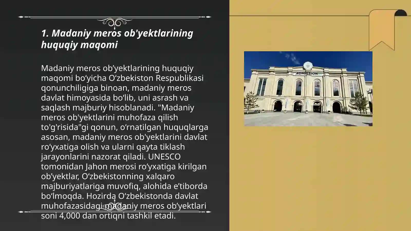 Madaniy meros obektlari davlat kadastiri 3