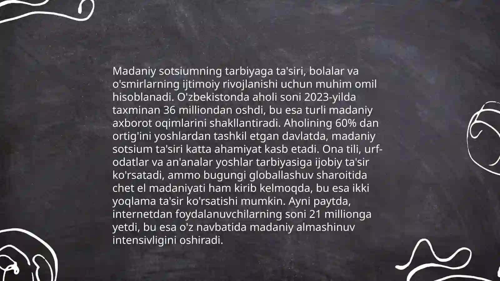 Madaniy sotsiumning bola rivojlanishiga ta'siri 3