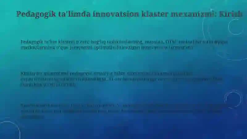 Pedagogik ta'limda innovatsion klaster mexanizmi 3