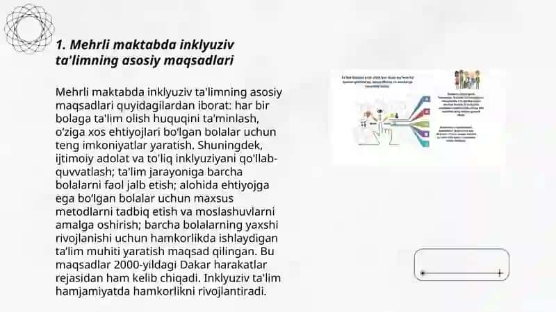 Mehrli maktab inkluziv ta'lim va uydagi ta'limni tashkil etishning zaruriyati va huquqiy asoslari 3