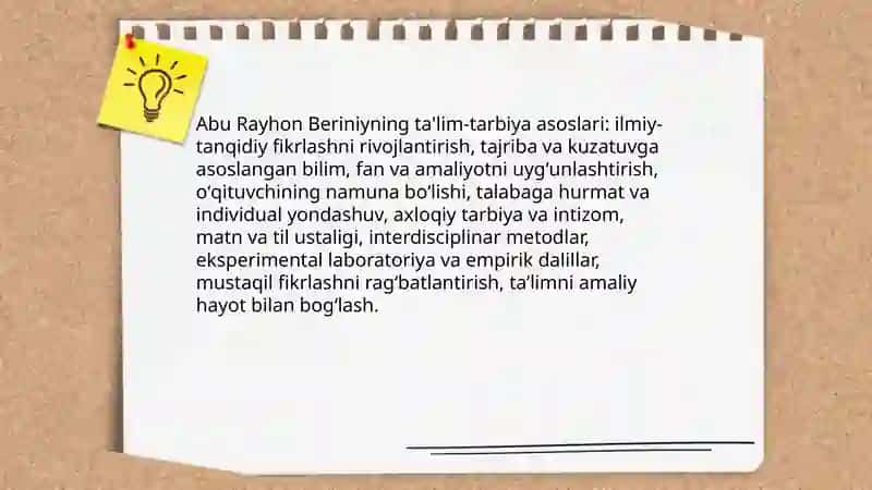 Abu Rayhon Beriniyning pedagogik qarashlari 3