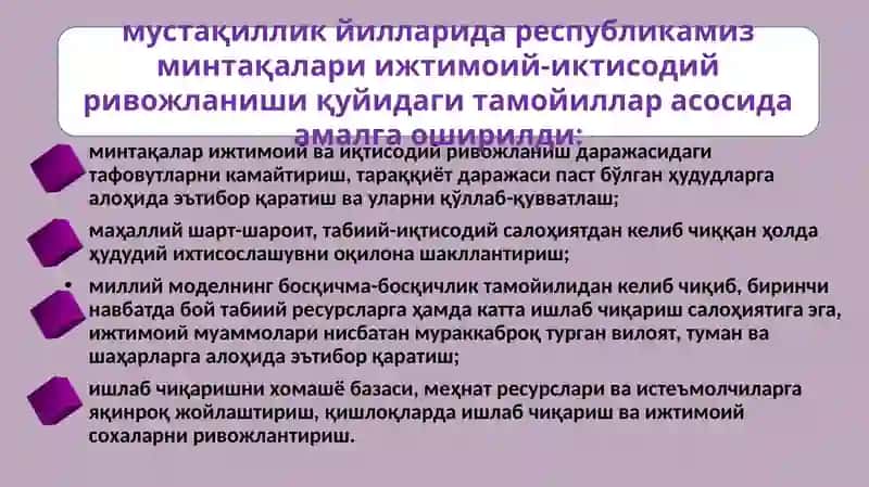 Ишлаб чиқариш кучларини жойлаштириш тамойиллари 3