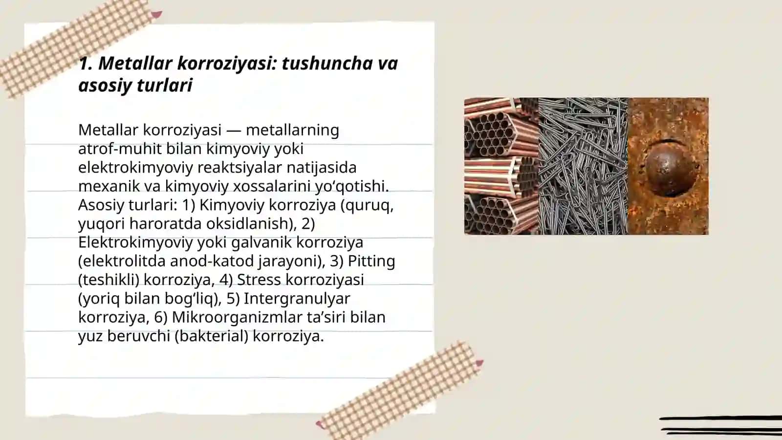 Metallar korroziyasi va uy sharoitida undan himoyalanish 3