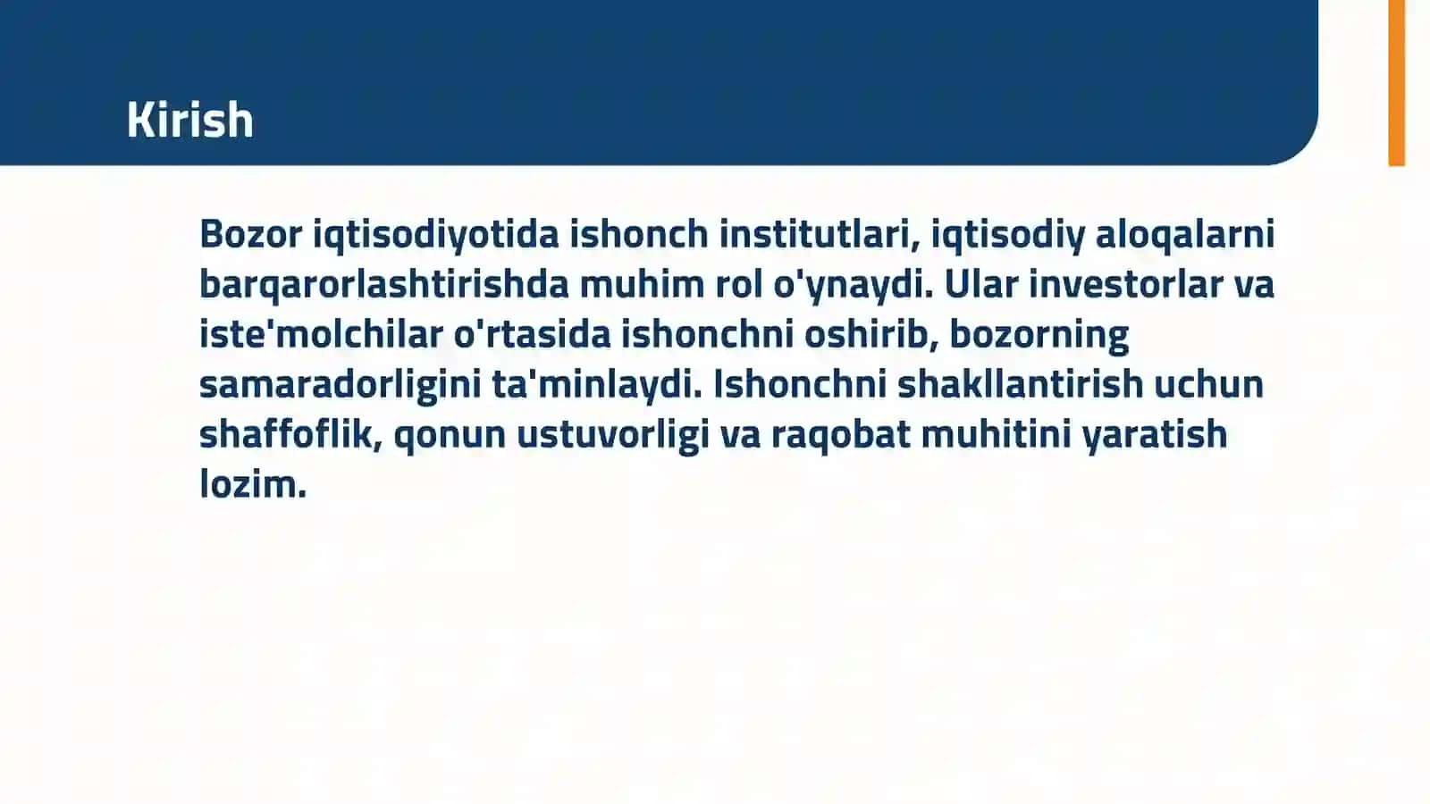 Bozor iqtisodiyotida ishonch insitutining ahamiyati va uni shakllantirish mehanizmlari 3