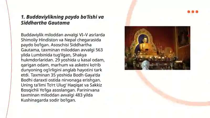 Buddaviylikning paydo bo‘lishi va Siddhartha Gautama 3