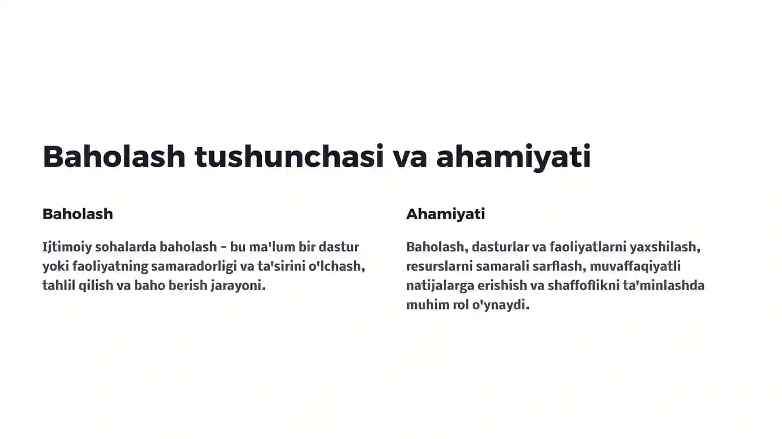 Ijtimoiy sohalarda baholash 3