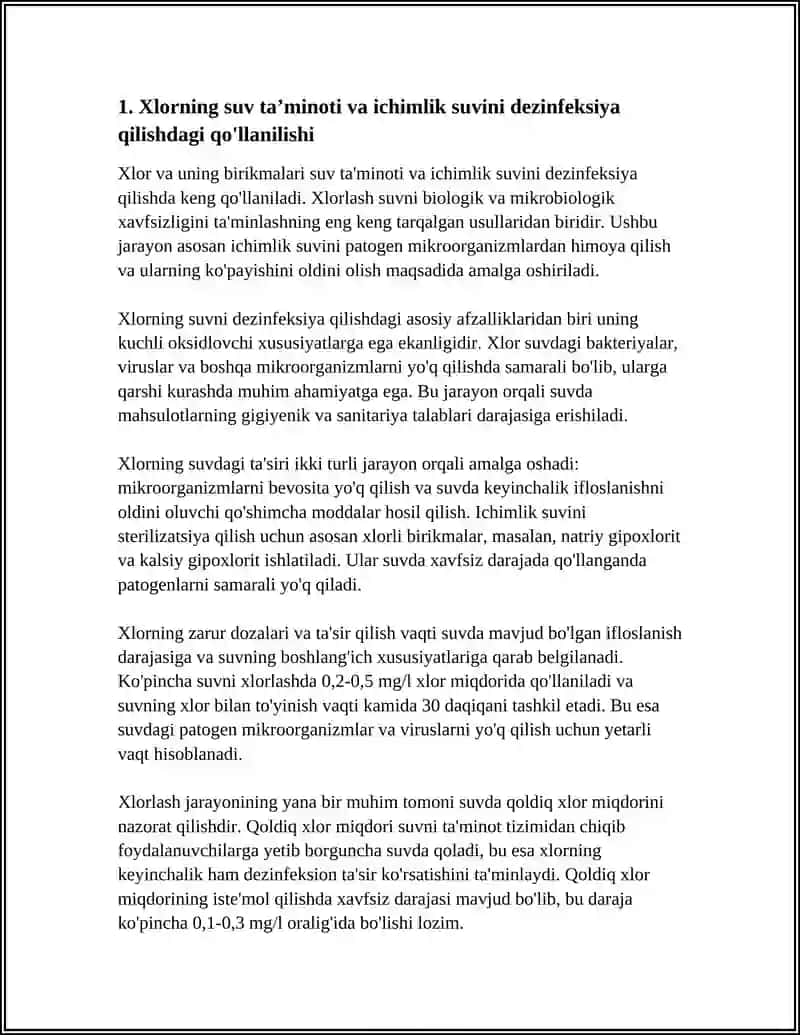 GALOGENLAR VA ULARNING BIRIKMALARINI QO'LLANILISHI 3