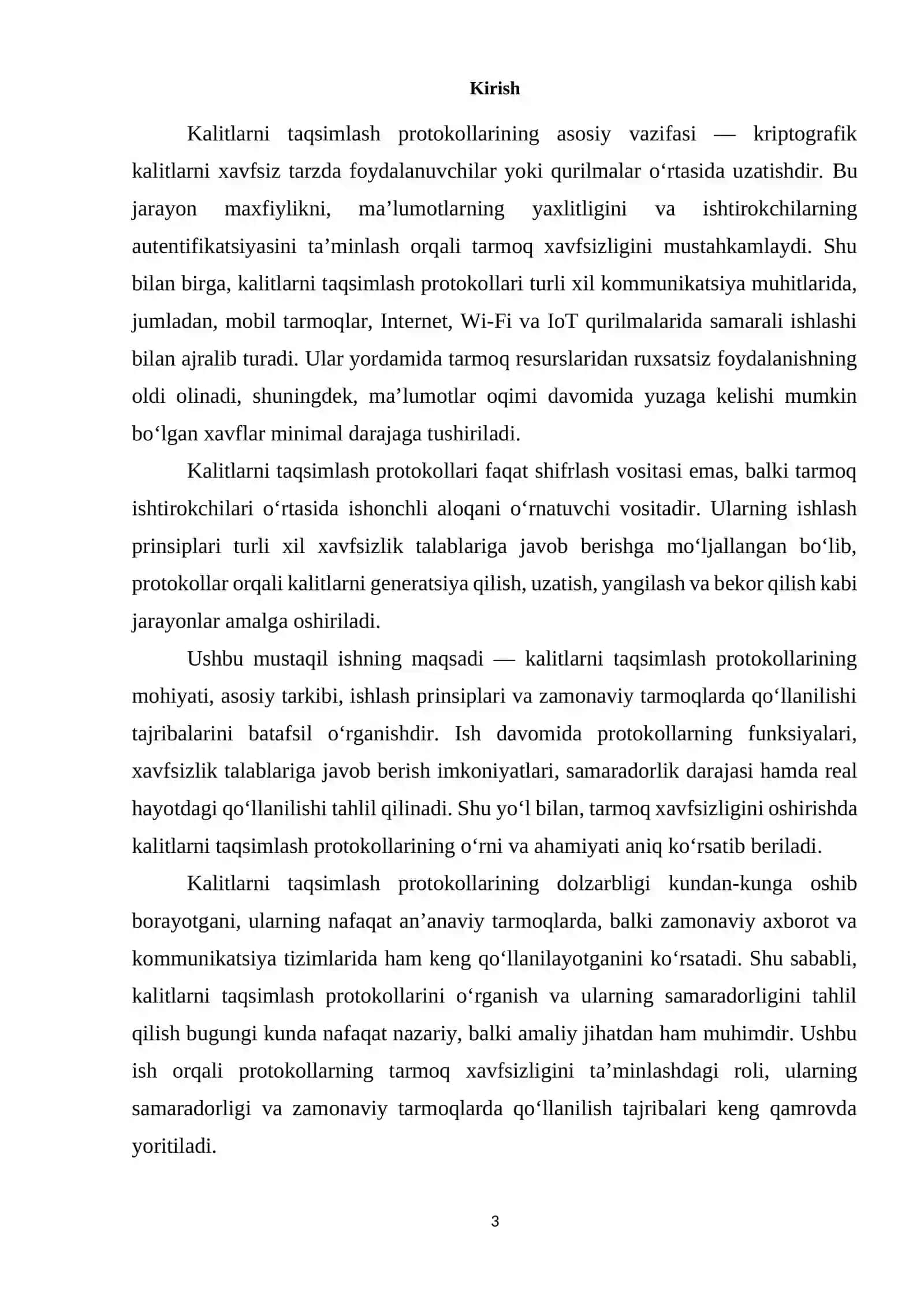 Kalitlarni taqsimlash protokollari funksiyalari 3
