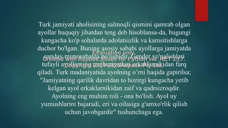 Turkiyada ayol va erkaklar huquqlarini himoya etuvchi davlat siyosati 3