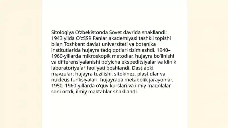 Sitologiya fanining rivojlanish tarixi 3