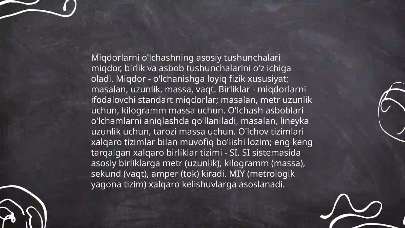 Miqdorlarni o'lchash va o'chov birliklari orasidagi uzviy bog'liklar va ular ustida amallar 3