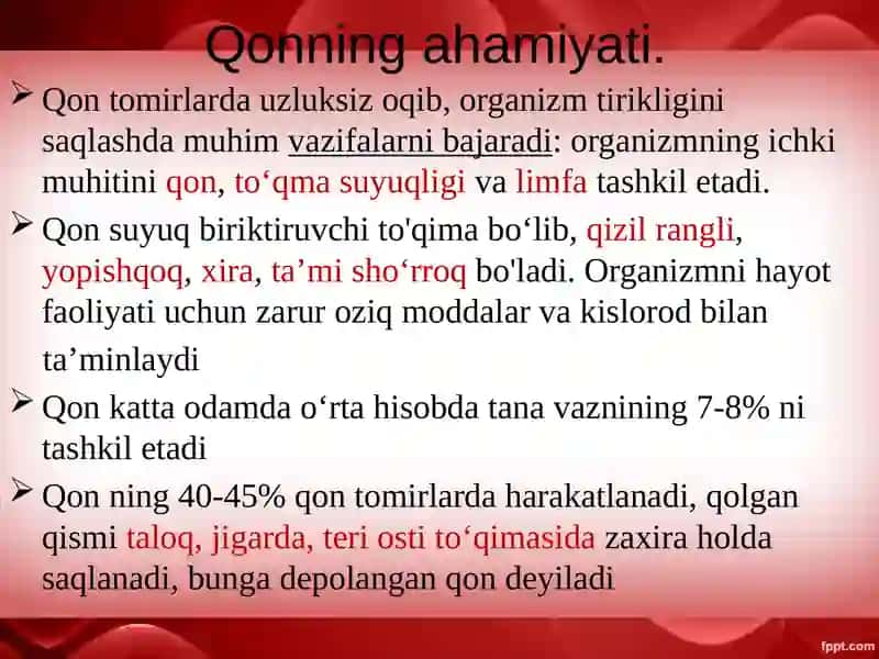 Qon va qon aylanish sistemasining yosh xususiyatlari 3