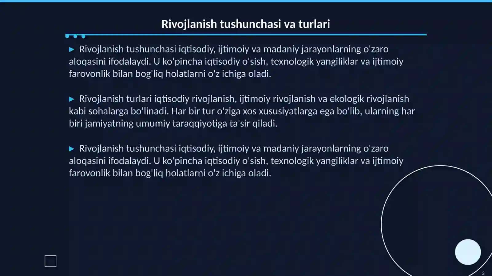 Rivojlanish va oʻzaro aloqadorlikning umumiy qonuniyatlari 3