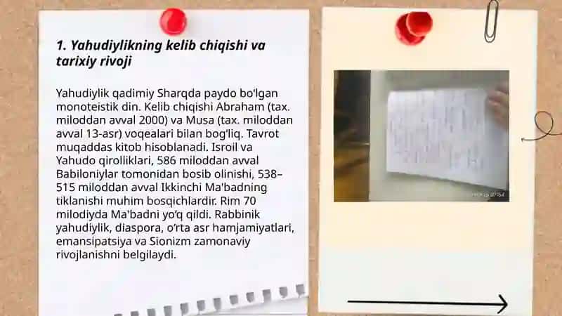 Yahudiylikning kelib chiqishi va tarixiy rivoji 3