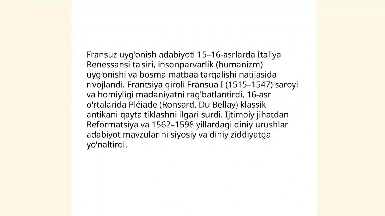 Fransuz uyg'onish adabiyoti 3