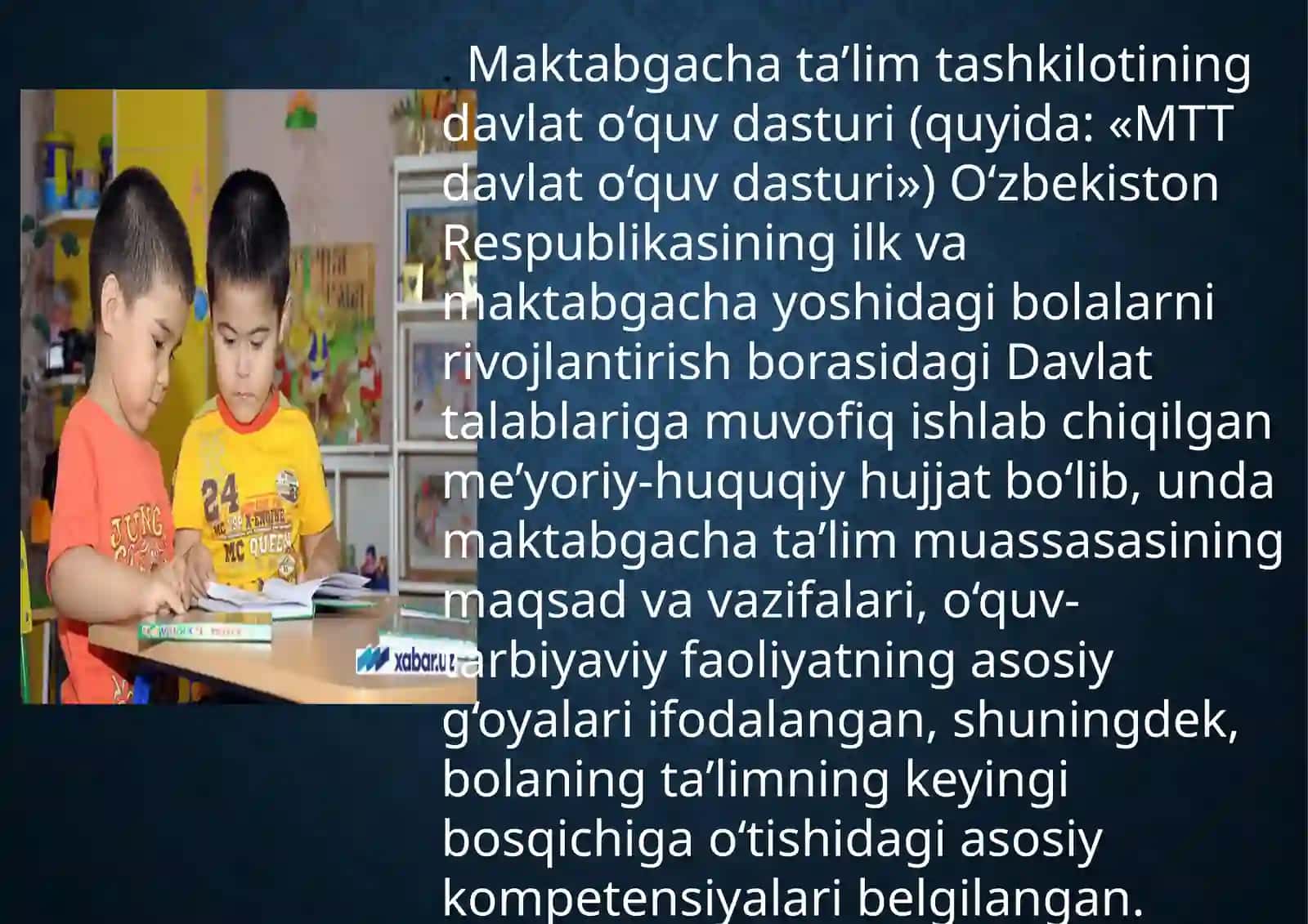 “ILK QADAM” DAVLATO‘QUV DASTURI 3