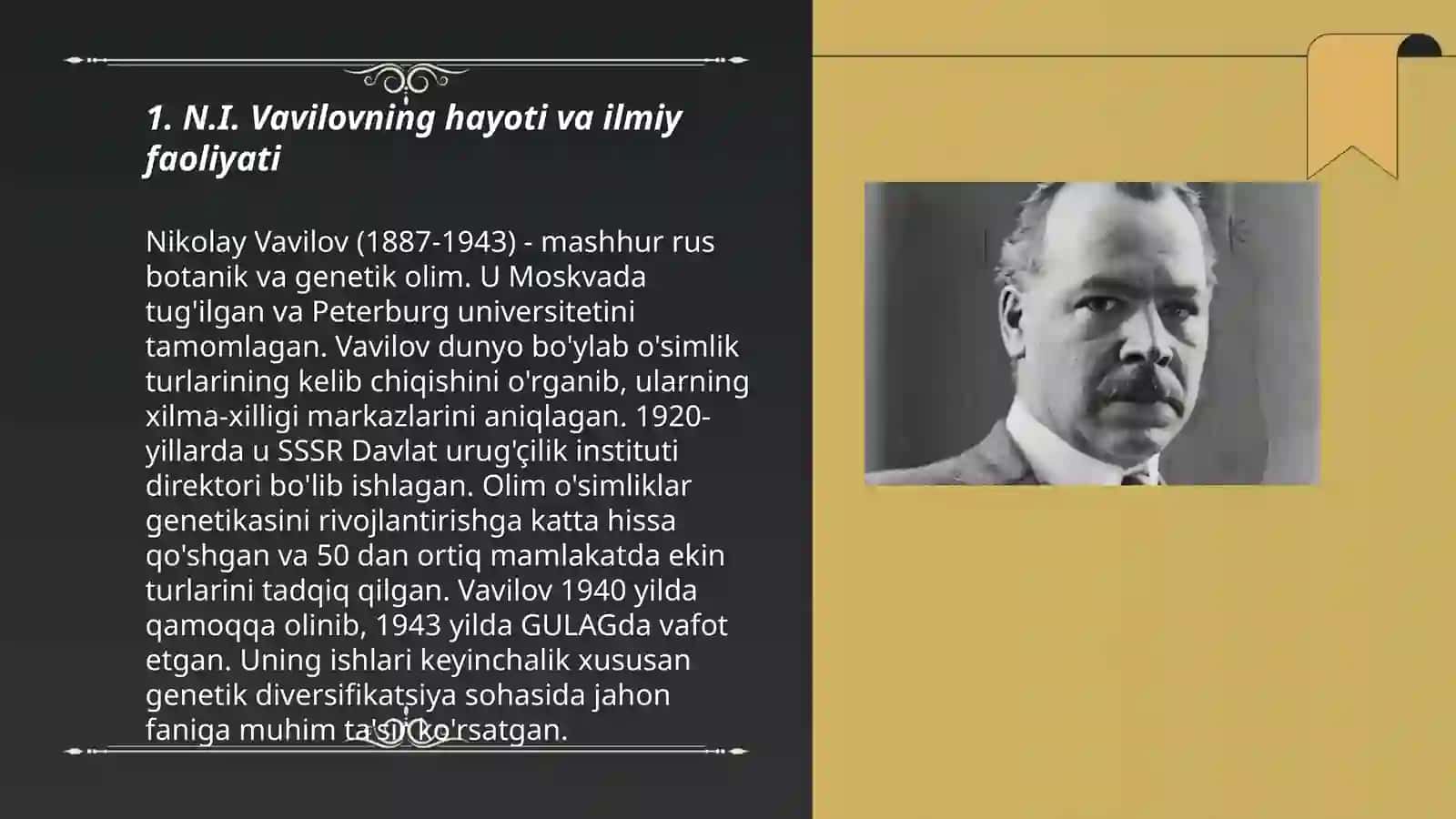 Nikolay Ivanovich Vavilovning hayoti va ilmiy faoliyati 3