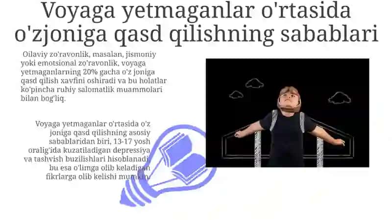 Voyaga yetmaganlar o'rtasida o‘z joniga qasd qilish 3