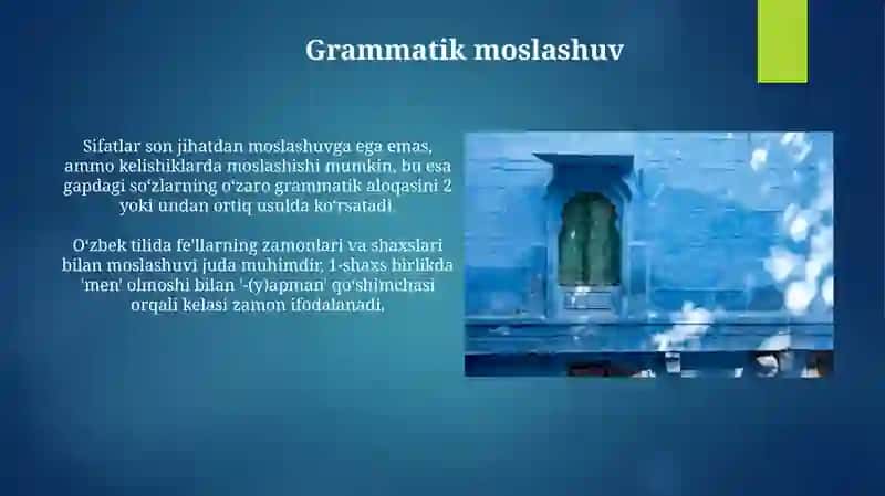 Grammatik moslashuv 3