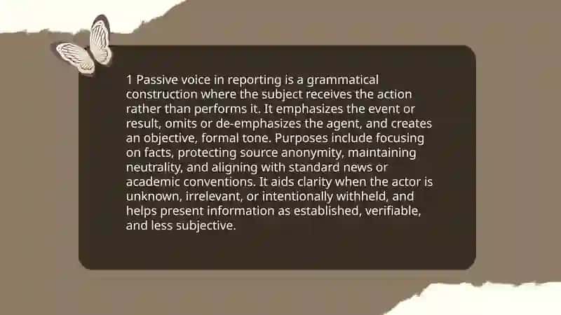 Reporting with passive verbs 3