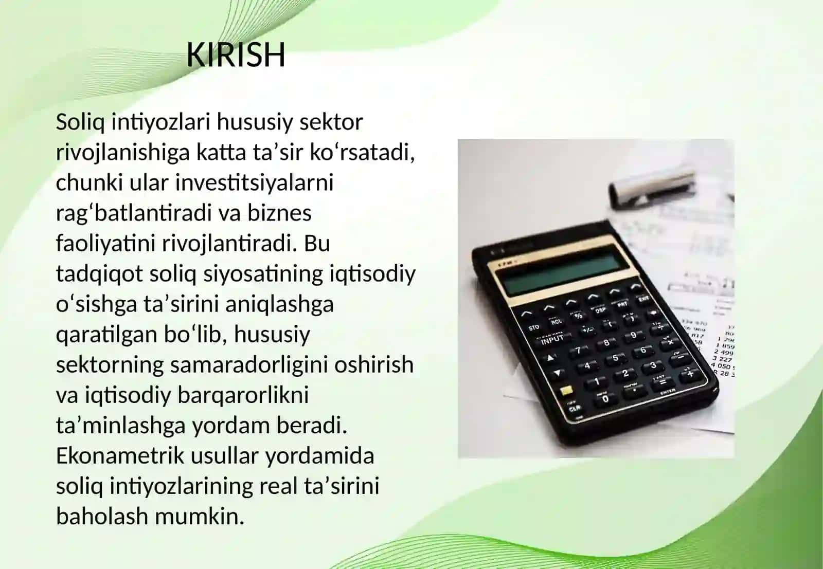 Soliq intiyozlarining hususiy sektor rivojiga tasirini ekonametrik tahlil qilish 3