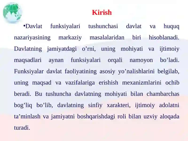 Davlatning funktsiyalari tushunchasi 3