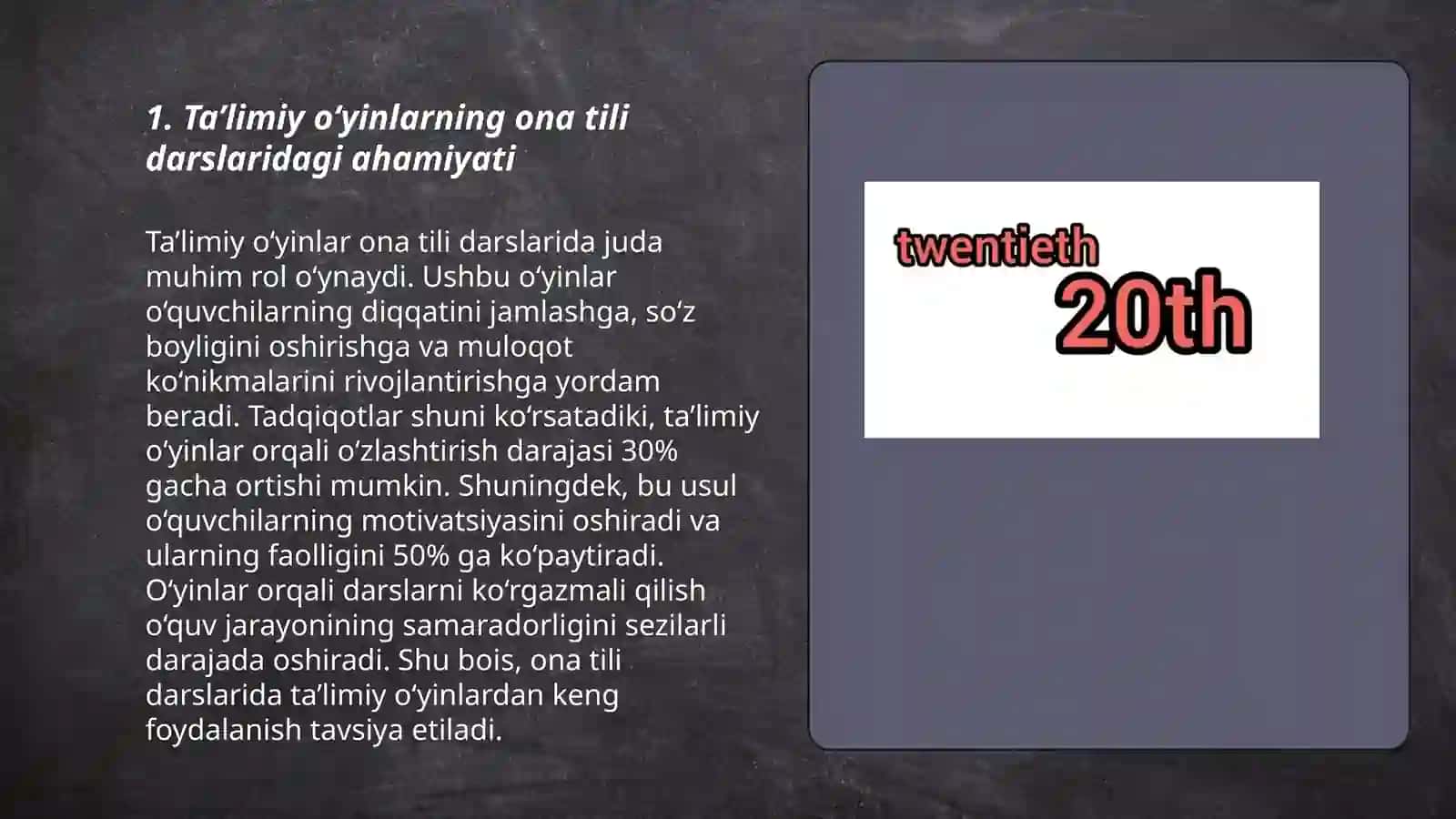 Shodiqulova Mashhura ona tili óqish metodikasi 1-mustaqil ish 3