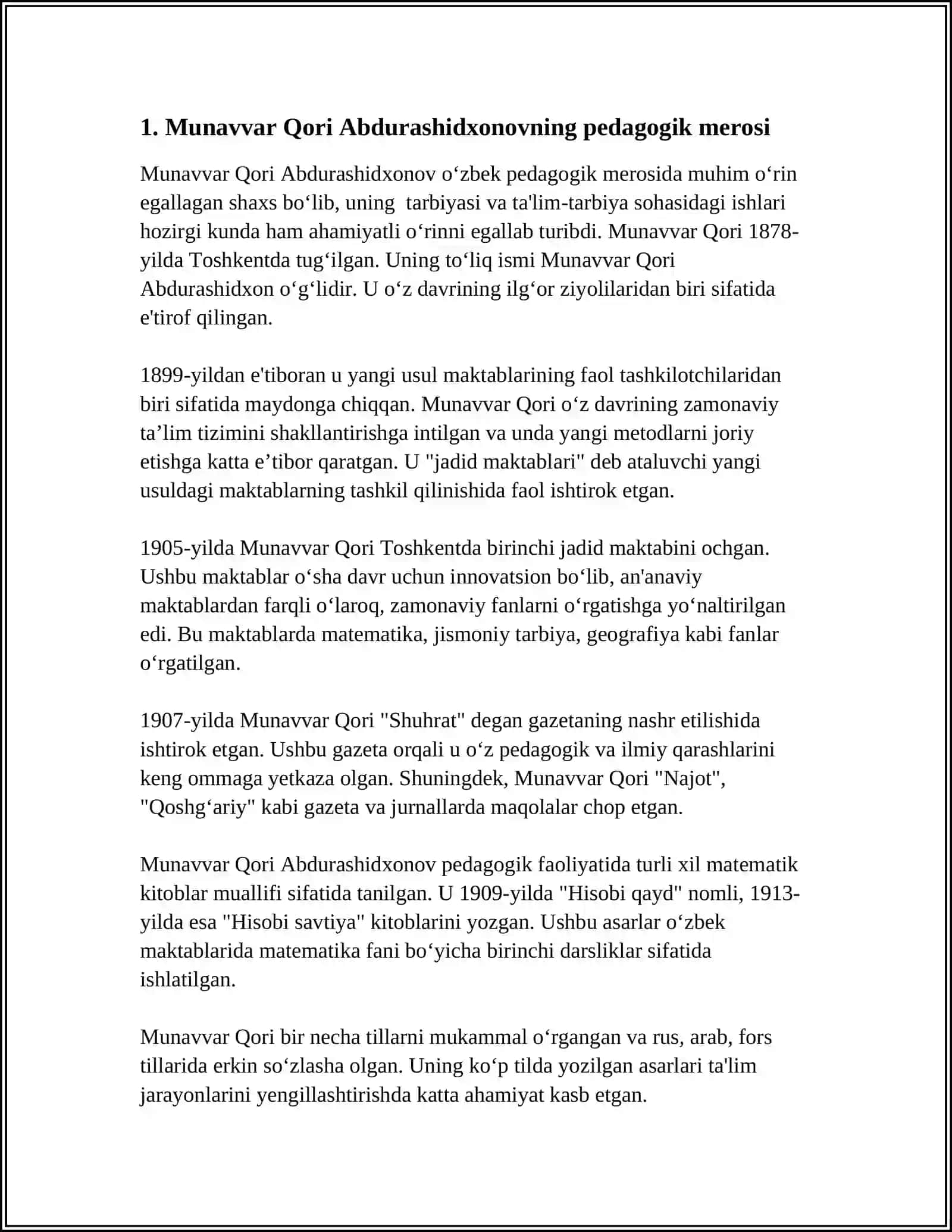 MUNAVVAR QORI ABDURASHIDXONOVNING PEDAGOGIK QARASHLARI 3