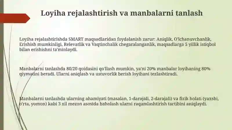 Tarixiy manbalar elektron shaklga o'g'irish jarayoni 3