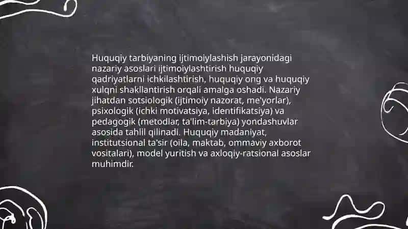 Huquqiy tarbiya ijtimoiylashish omili sifatida 3