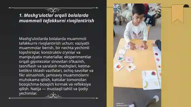 Mashgʻulotlar jarayonida maktabgacha talim yoshdagi bolalarda tafakkurni rivojlantirish 3