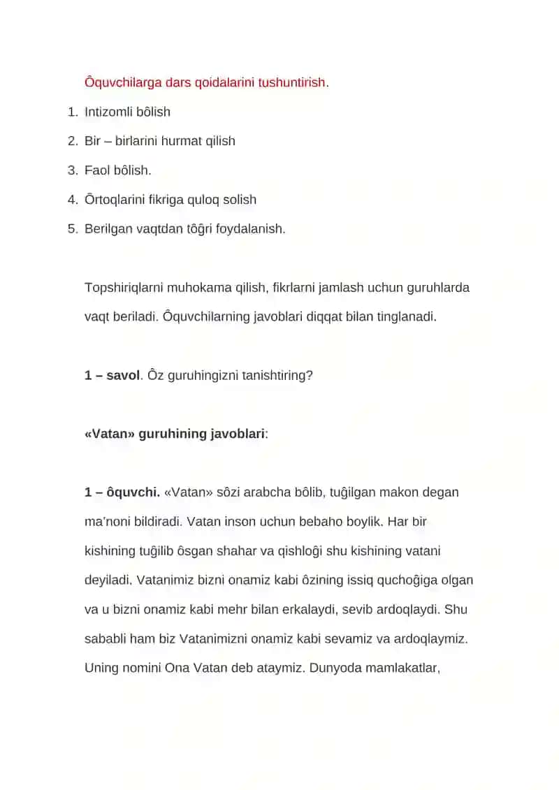 O’zbekiston mening Vatanim 3