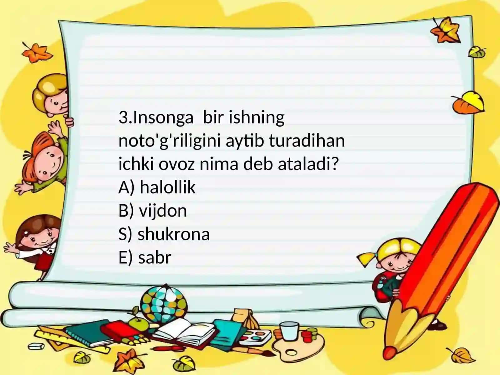 Tarbiya 2- sinf 3