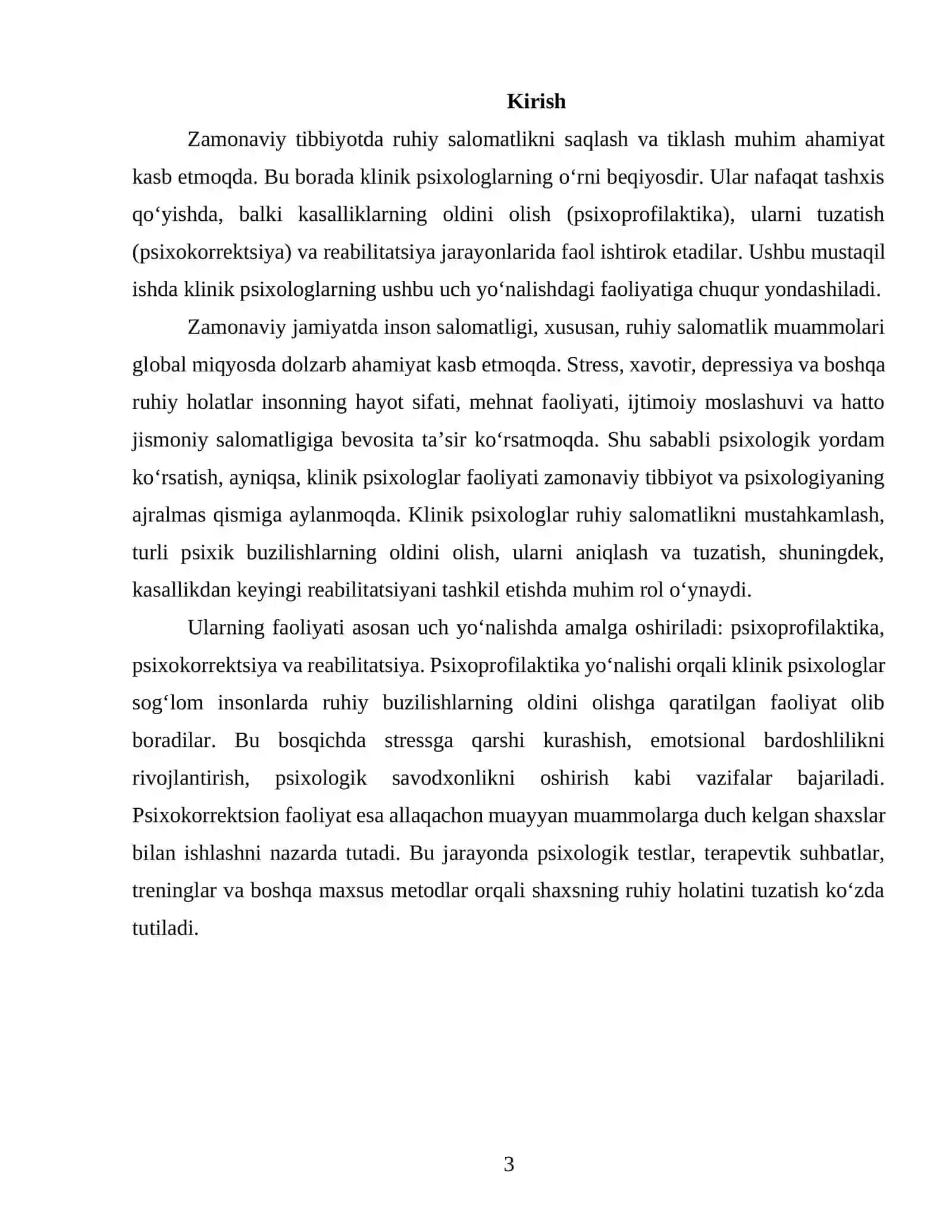 KLINIK PSIXOLOGLARNING PSIXOPROFLAKTIK VA PSIXOKORREKTSION, REABILITATSION FAOLIYATIDA ISHTIROK ETISH 3