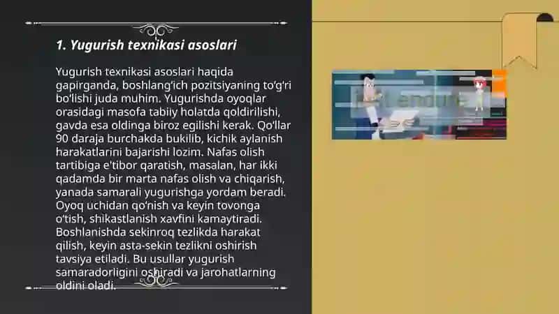 Yugurish texnikasi asoslari 3