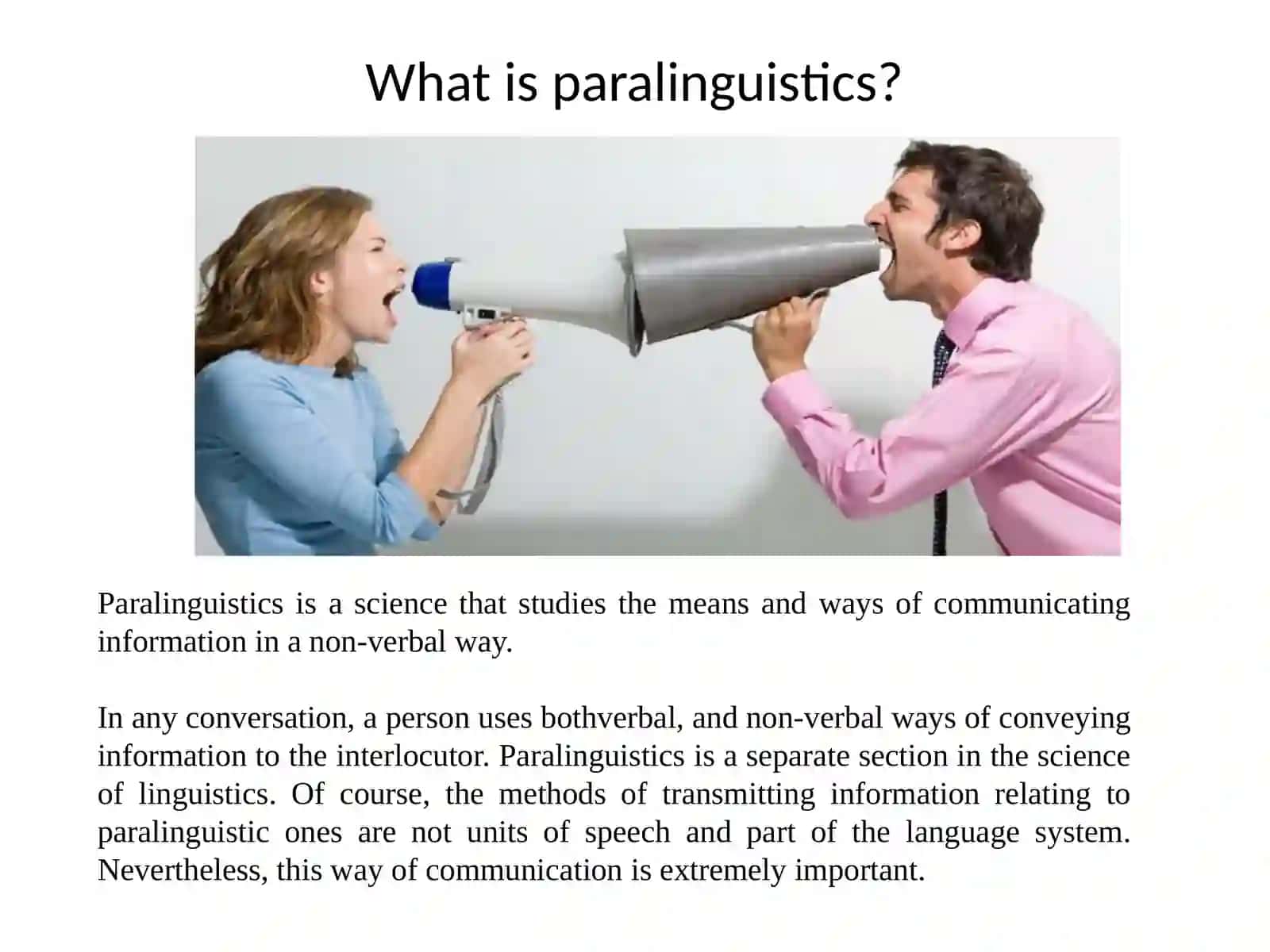 PARALINGUISTICS 3