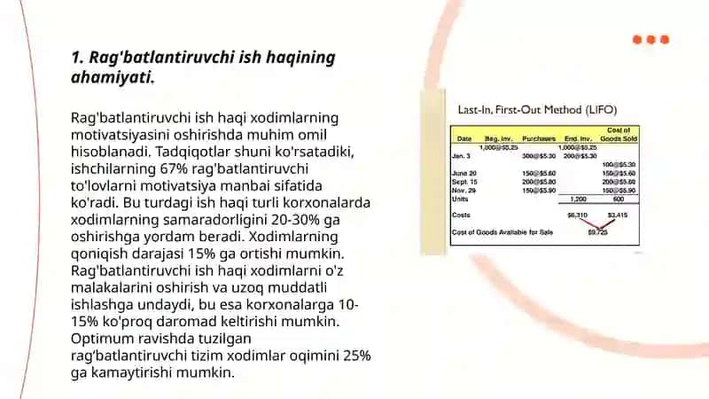 Raģbatlantiruvchi ish haqi va imtiyozlar orqali xodimlarning tashkilotga qóshgan hissani etirof etish 3