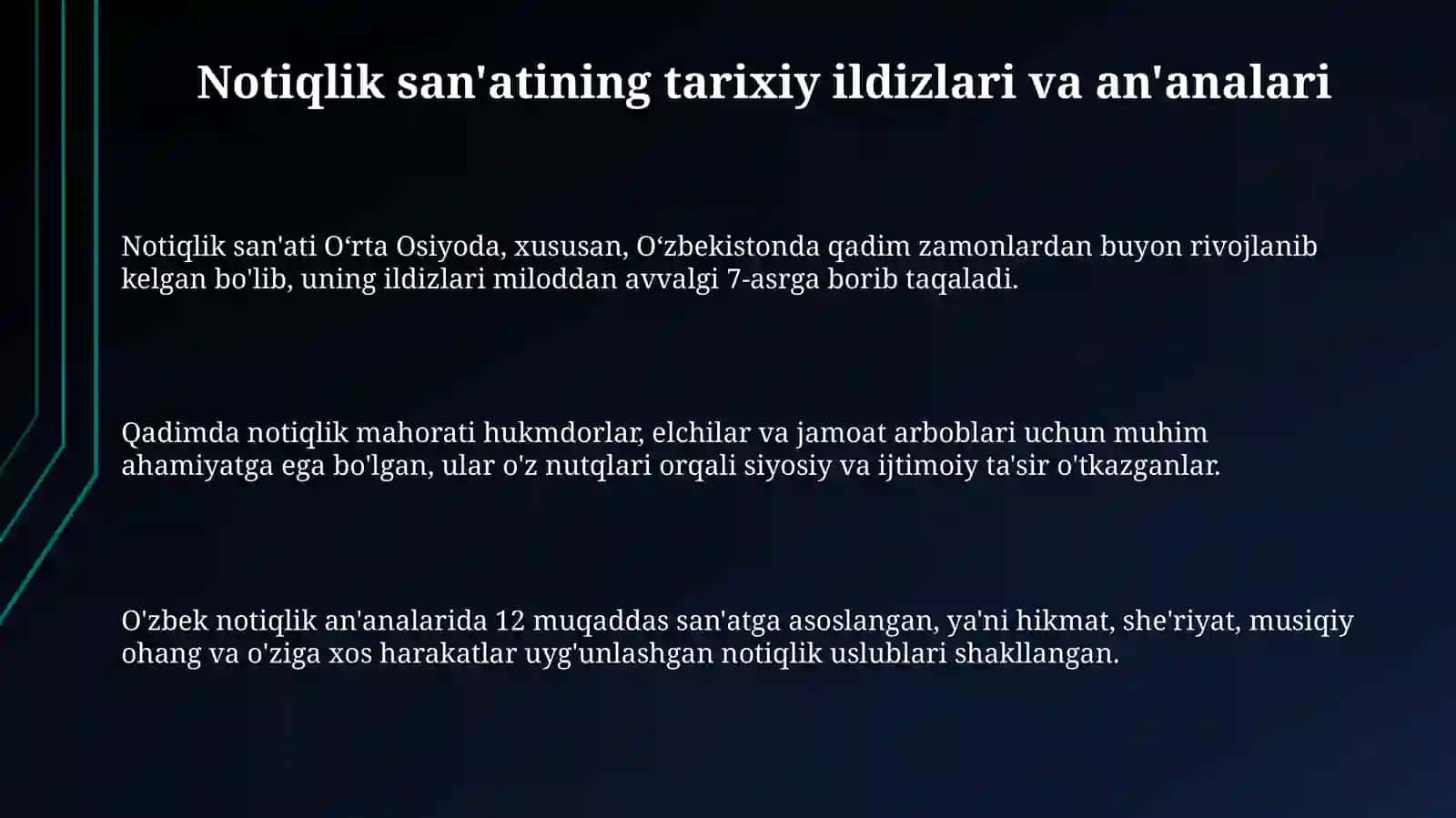 Oʻzbekistonda notiqlik san'ati roviylik haqida tushuncha 3