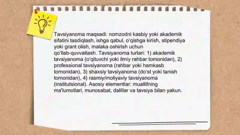 Tavsiyanoma va tavsifnoma 3