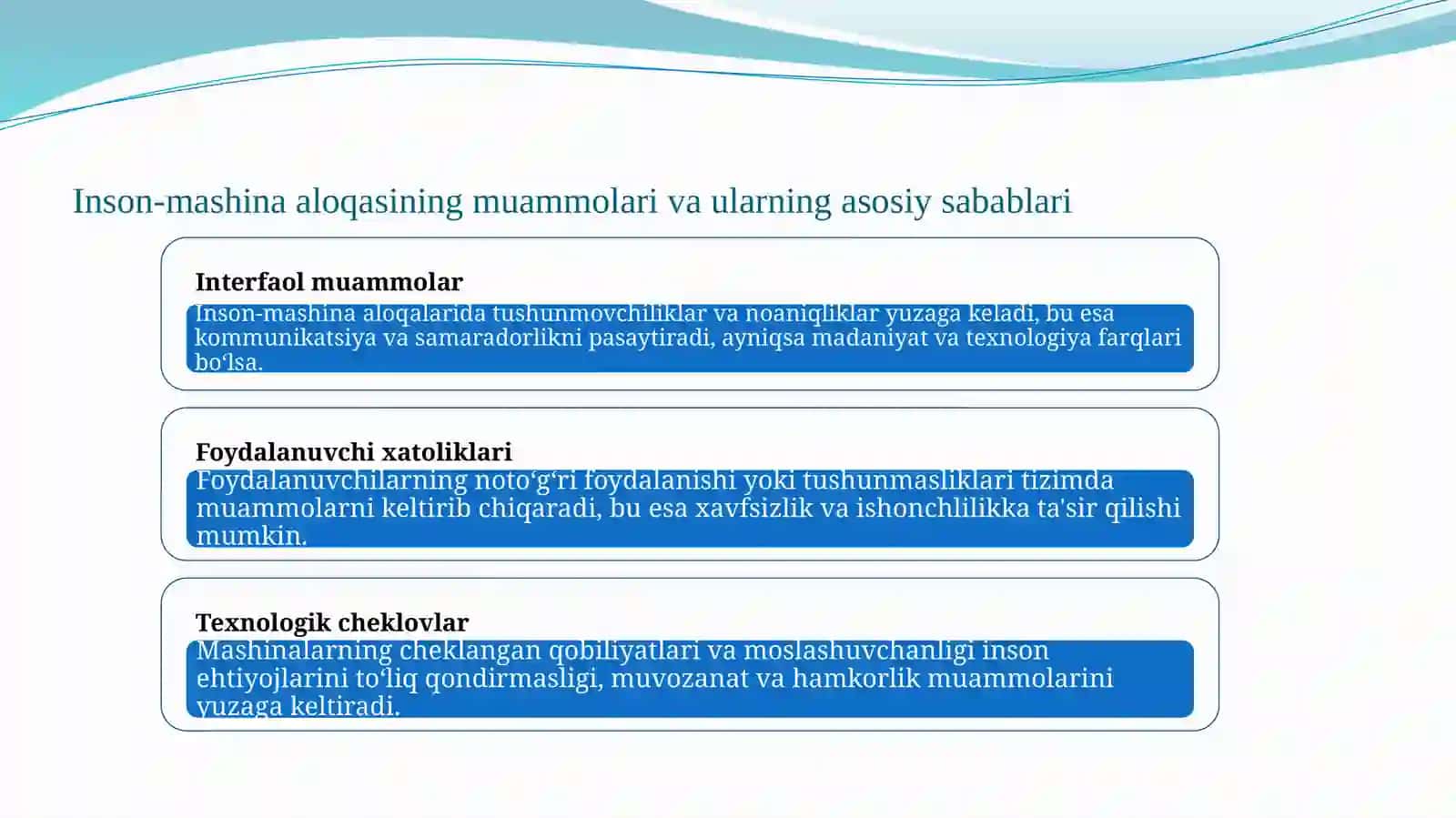 Inson mashina tizimida nizolar va ularni oldini olish 3