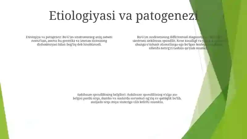 Bo‘G‘Im Sindromining Differensial Diagnostikasi, Bexterev Kasalligining Simptomatologiyasi 3