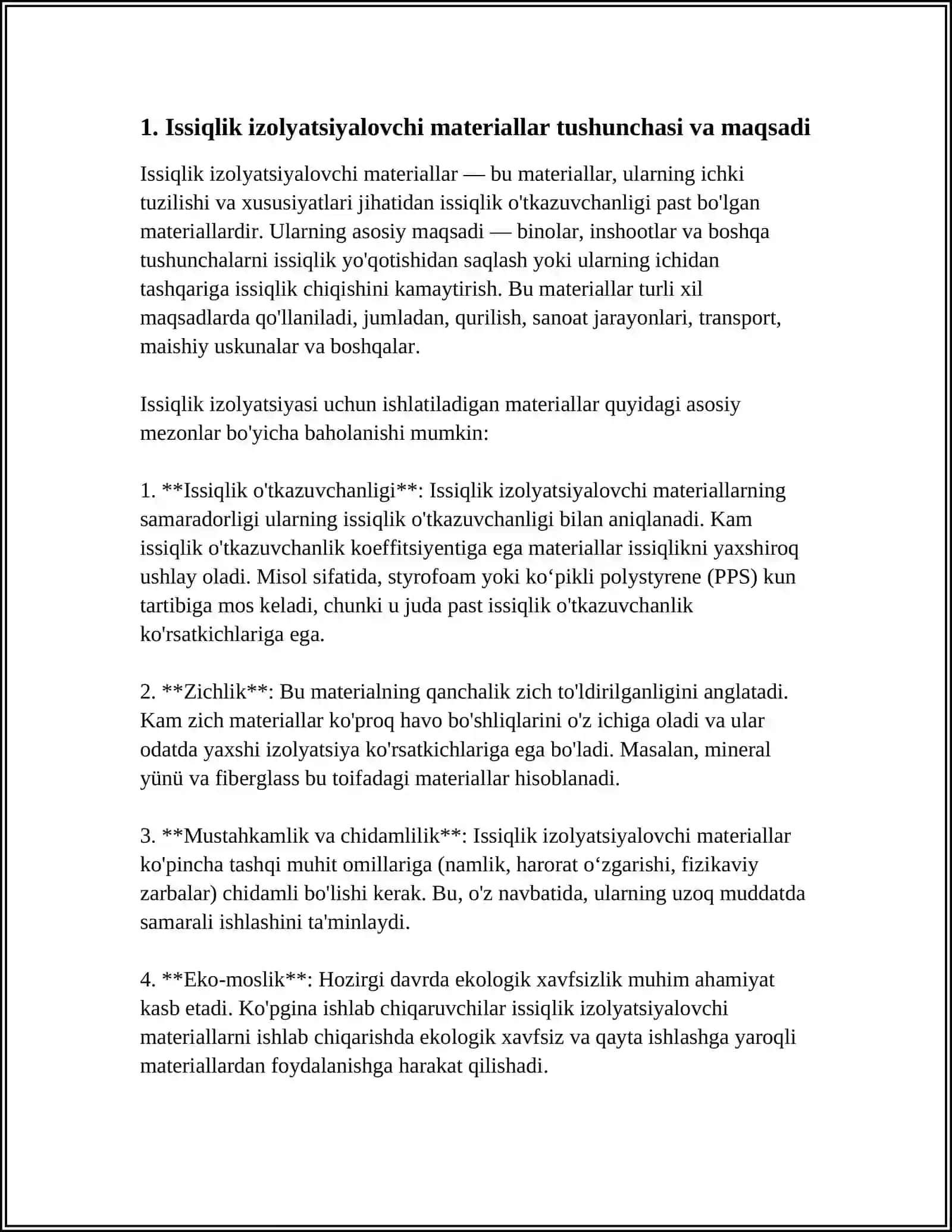 ISSIQLIK IZOLATSIYALOVCHI MATERIALLAR 3